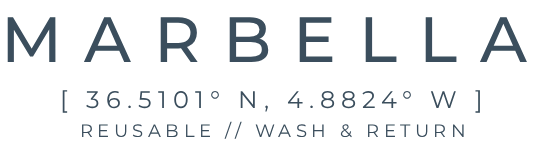 Marbella · 36.5101° N, 4.8824° W · Reusable, wash and return